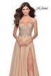 La Femme 28543 High Slit Illusion Corset Dress
