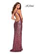 La Femme 28596 Exposed Back One Shoulder Dress