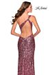La Femme 28596 Exposed Back One Shoulder Dress