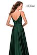 La Femme 28607 Low Back Spaghetti Straps V-Neck Dress