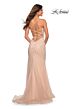 La Femme 28622 Lace-Up Back Embellished Dress