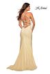 La Femme 28622 Lace-Up Back Embellished Dress