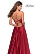 La Femme 28628 Plunging V-Neckline Crisscross Back Dress