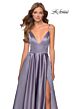 La Femme 28628 Plunging V-Neckline Crisscross Back Dress