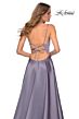 La Femme 28628 Plunging V-Neckline Crisscross Back Dress