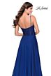 La Femme 28664 Rhinestone-Embellished V-Neckline Dress