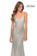 La Femme 28713 Strappy Back Sequin Dress