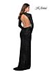 La Femme 28771 Exposed Back High Neck Dress