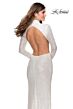 La Femme 28771 Exposed Back High Neck Dress