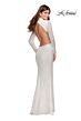 La Femme 28771 Exposed Back High Neck Dress