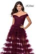 La Femme 28804 Ruffle Skirt Off The Shoulder Dress