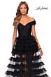 La Femme 28804 Ruffle Skirt Off The Shoulder Dress