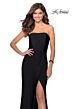 La Femme 28944 Faux Wrap Skirt Strappy Back Dress