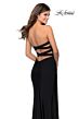 La Femme 28944 Faux Wrap Skirt Strappy Back Dress