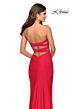 La Femme 28944 Faux Wrap Skirt Strappy Back Dress