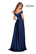 La Femme 28978 A-Line Foldover Off-The-Shoulder Dress
