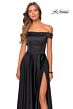 La Femme 28978 A-Line Foldover Off-The-Shoulder Dress