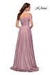 La Femme 29172 Ruched Off The Shoulder A-Line Dress