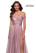 La Femme 29172 Ruched Off The Shoulder A-Line Dress