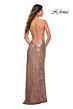 La Femme 29438 High Slit Draped Sequin Dress