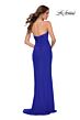 La Femme 29489 Strapless Ruched Side Thigh-High Slit Dress