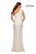La Femme 29627 One-Shoulder Sequin Column Dress