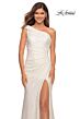 La Femme 29627 One-Shoulder Sequin Column Dress