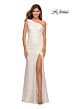 La Femme 29627 One-Shoulder Sequin Column Dress