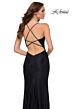 La Femme 29650 Crisscross Back Semi-Scoop Neckline Dress