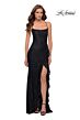 La Femme 29650 Crisscross Back Semi-Scoop Neckline Dress