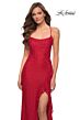 La Femme 29650 Crisscross Back Semi-Scoop Neckline Dress