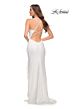 La Femme 29650 Crisscross Back Semi-Scoop Neckline Dress