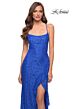 La Femme 29650 Crisscross Back Semi-Scoop Neckline Dress