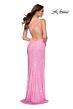 La Femme 29654 Sequin One-Shoulder Open Back Dress