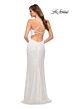 La Femme 29676 Sequin Strappy Back High Slit Dress