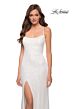 La Femme 29676 Sequin Strappy Back High Slit Dress