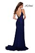 La Femme 29679 High Slit Lace Plunging Neck Dress