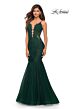 La Femme 29680 Plunging Neck Mermaid Lace Dress