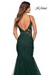 La Femme 29680 Plunging Neck Mermaid Lace Dress