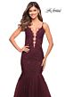 La Femme 29680 Plunging Neck Mermaid Lace Dress