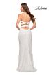 La Femme 29681 Strappy Back Strapless Sequin Dress