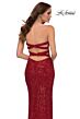 La Femme 29681 Strappy Back Strapless Sequin Dress