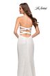 La Femme 29681 Strappy Back Strapless Sequin Dress