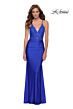 La Femme 29688 V-Neck Strappy Back Dress