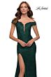 La Femme 29693 High Slit Off-The-Shoulder Lace Dress