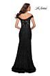 La Femme 29693 High Slit Off-The-Shoulder Lace Dress
