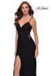 La Femme 29694 Spaghetti Strap High Slit Dress