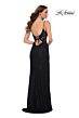 La Femme 29694 Spaghetti Strap High Slit Dress