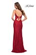 La Femme 29694 Spaghetti Strap High Slit Dress