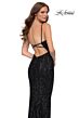 La Femme 29713 Strappy Back Sequin Dress